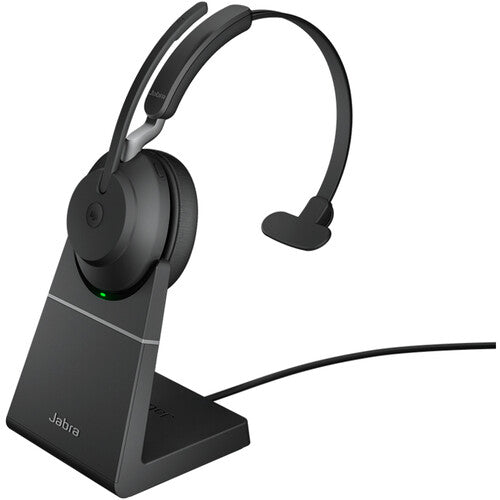 Jabra 26599-889-989 Evolve2 65 Uc Mono 1.6-Inch Wireless On-Ear Headset With Stand Headphone