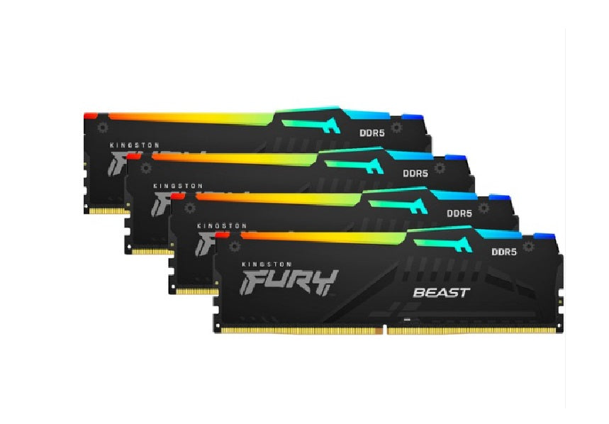 Kingston KF556C40BBAK4 64 64GB Fury Beast RGB XMP DDR5 SDRAM MemoryKit Kingston KF556C40BBAK4 64 64GB Fury Beast RGB XMP DDR5 SDRAM MemoryKit