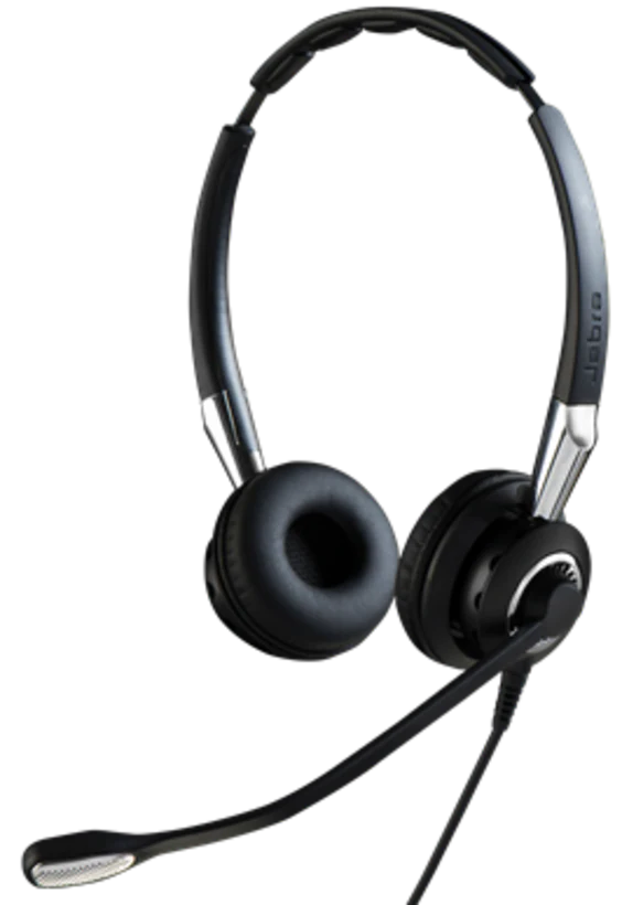 Jabra 2409-720-209 Biz 2400 Ii Qd Duo Unc Stereo 1.2-Inch 120 -4500 Hertz On-Ear Headset Headphone