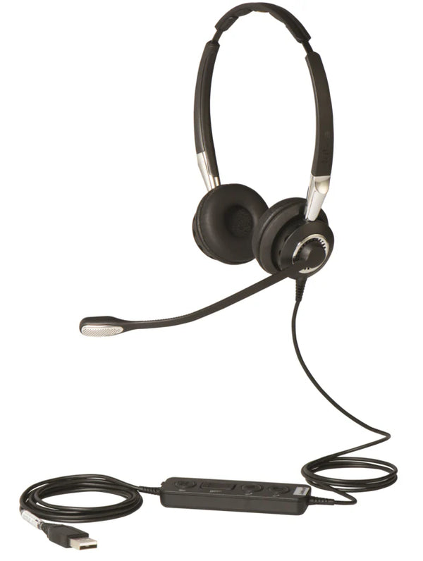 Jabra 2499-823-309 Biz 2400 Ii Duo Cc Ms 1.2-Inch 60 -1600 Hertz On-Ear Headset Headphone