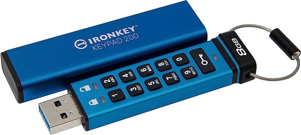 Kingston Ikkp200/8Gb Ironkey 8Gb Keypad 200 Usb3.2 Flash Drive Memory