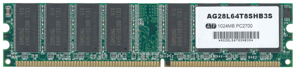ATP Electronics AG28L64T8SHB3S 1GB PC2700 DDR-333MHz Non-ECC Unbuffered 184-Pin DIMM Memory