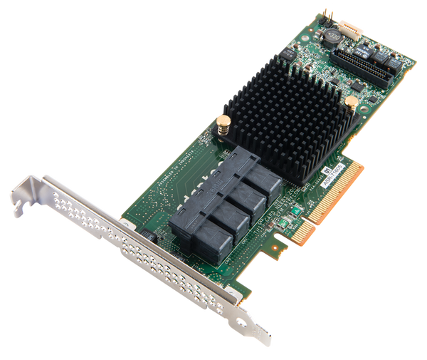 Adaptec ASR-71605 Quad-Port Single PCI-Express 3.0 x8 Low Profile Plug-in SAS RAID Controller Card