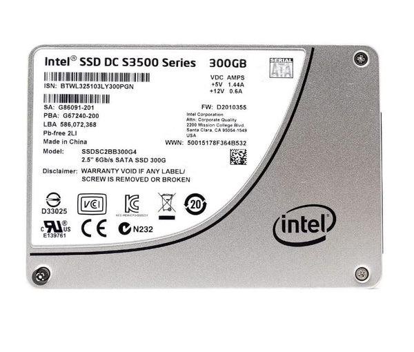 Intel Ssdsc2Bb300G4 Dc-S3500 300Gb Sata-Iii 6.0Gbps 2.5-Inch Solid State Drive Ssd Gad