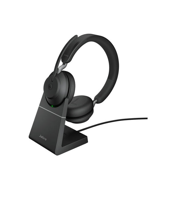 Jabra 26599-999-989 Evolve2 65 Ms Stereo 1.6-Inch Wireless On-Ear Headset With Stand Headphone