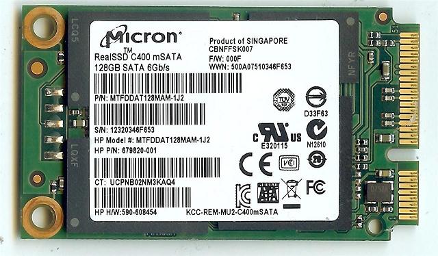 Micron Technology MTFDDAT128MAM-1J2 C400-Series 128Gb mSATA-6.0Gbps 1.8-Inch Internal Solid State Drive (SSD)