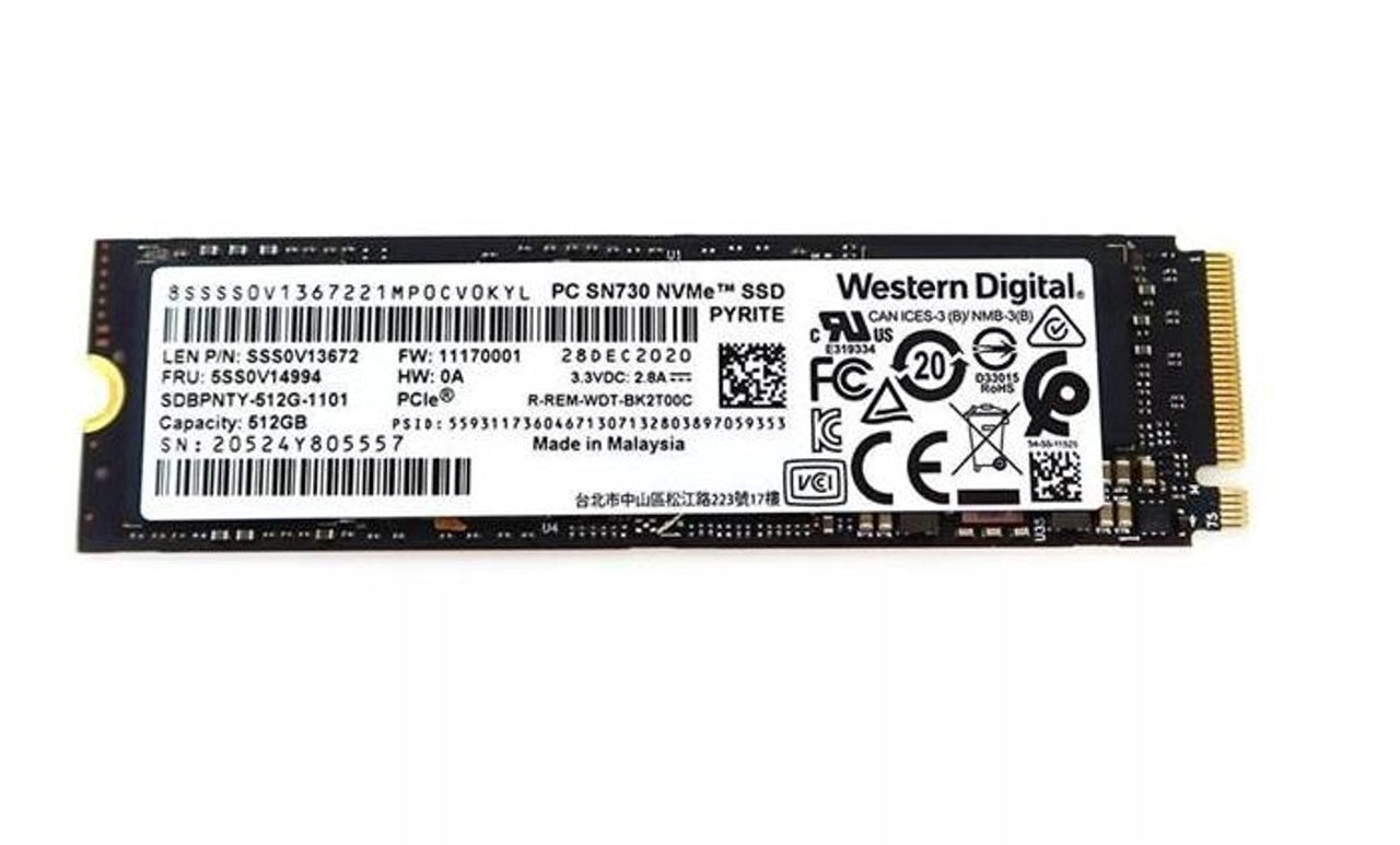 512GB SSD - Western Digital PC SN530 PCIe 3x4 NVMe M.2 2280 SDBPNPZ-512G-1006 WD In At NPR - Foto 3