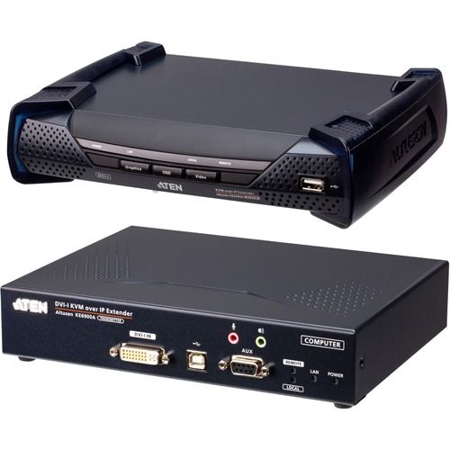 Aten Ke6900Akit01 Dvi-I Single Display Over Ip Transmitter & Receiver Kvm Switch Gad