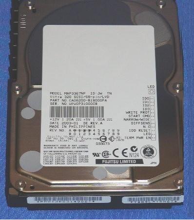 Fujitsu MAP3367NP 36.7GB 10KRPM Ultra320 SCSI 68-PIN LVD 3.5" Hard Drive