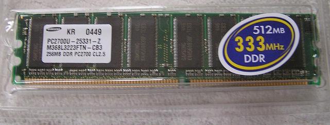 Samsung PC2700U-25331-Z 256MB PC2700U 333 DDR Memory
