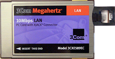 3COM Megahertz 3CXE589EC 10MBPS LAN PC Card With XJACK Connector