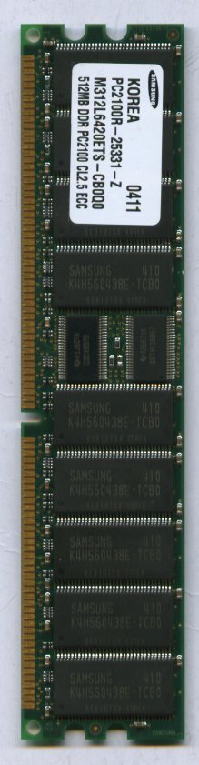 Samsung M312L6420ETS-CB0Q0 DDR266 512MB CL2.5 ECC Registered Memory Module