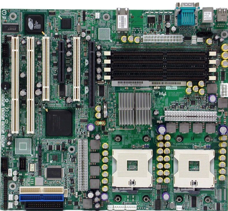 Intel SE7525GP2 E7525 Dual Xeon Socket 604 SATA Video LAN ATX Bare