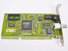 SMC ISA Ethernet Card WITH RJ-45 AND BNC Network Interface Card