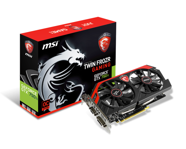 MSI N750TI TF 2GD5 OC NVIDIA GeForce GTX 750 Ti PCI Express 3.0
