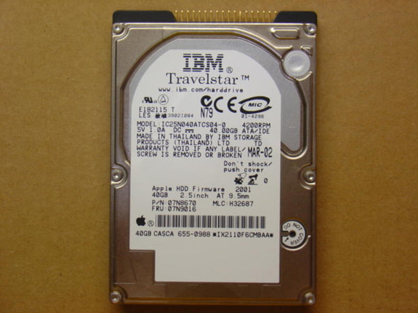 IBM Travelstar 40.0GB 4200 RPM 9.5MM Ultra DMA/ATA-5 IDE/EIDE