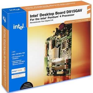 Intel Motherboard D915GAVX LGA775 800FSB 4DDR Aud Vdo SATA ATX ROHS
