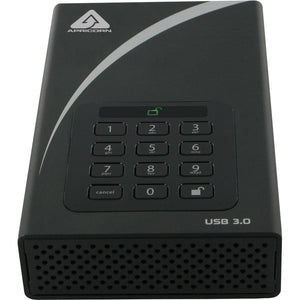 Apricorn Aegis Padlock DT ADT-3PL256-4000 4TB 3.5-in Black External Desktop Hard Drive