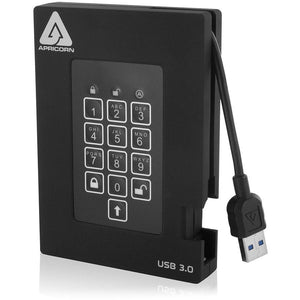 Apricorn Aegis Padlock A25-3PL256-1000F 1TB Portable Rugged External Hard Drive
