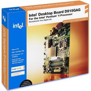 Intel BOXD915GAGLK I915G LGA775 SATA Audio Video Gb LAN m-ATX Motherboard : New Open Box