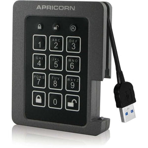 Apricorn Aegis Padlock ASSD-3PL256-2TBF 2TB 2.5-in Internal Black Solid State Drive TAA Compliant