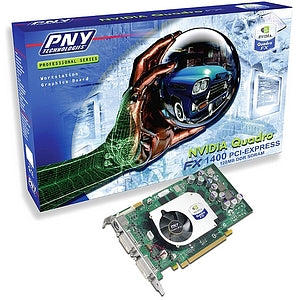 PNY VCQFX1400-PCIE-PB Quadro FX1400 128MB 256-BIT DDR PCI Express x16 Video Card