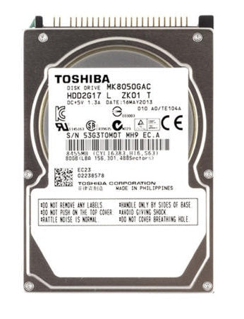 Toshiba MK8050GAC 80Gb 4200Rpm 8Mb Buffer ATA-100 2.5-Inch Internal Hard Drive