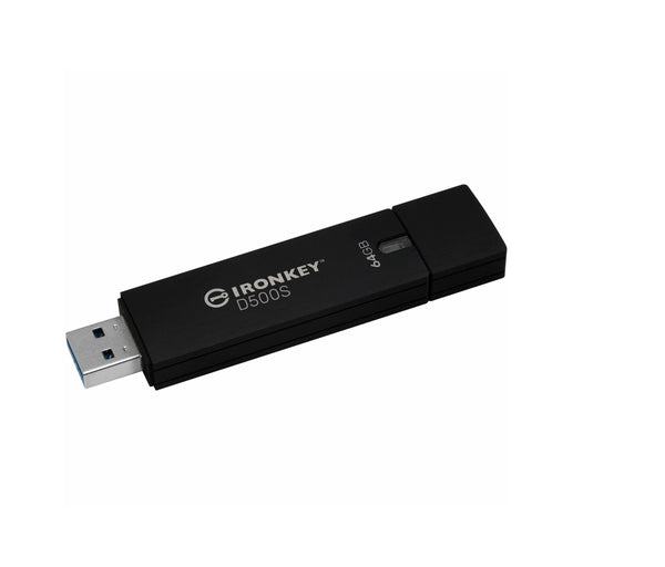 Kingston IKD500S/64GB IronKey D500S 64 GB USB 3.2 (Gen 1) Type A Flash Drive