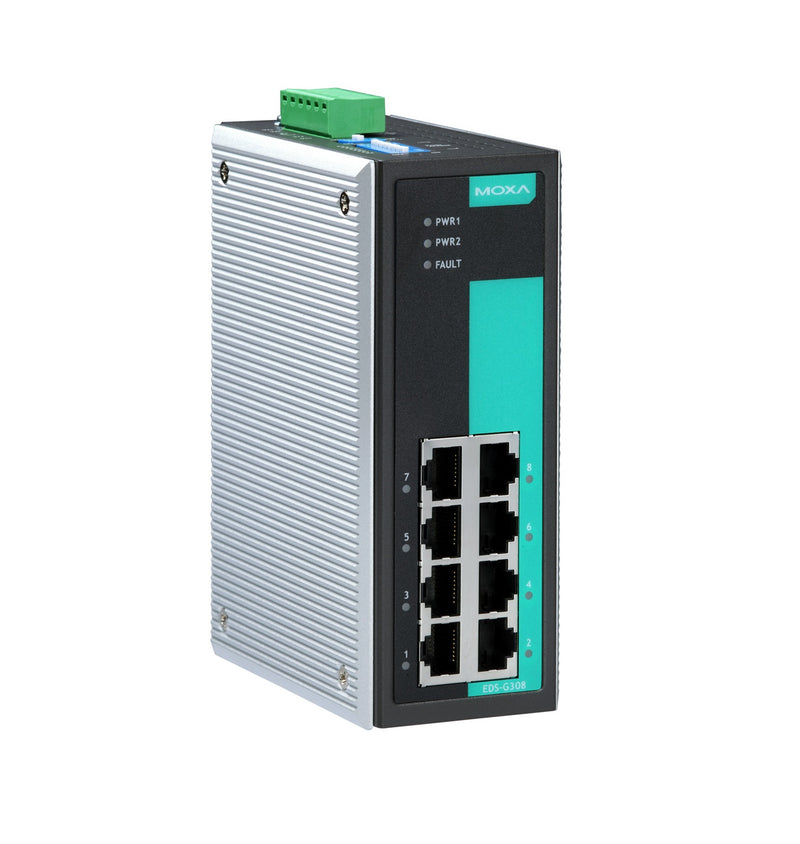 Moxa EDS-G308-T 8-Ports 10/100BaseT Gigabit Unmanaged Ethernet Switch