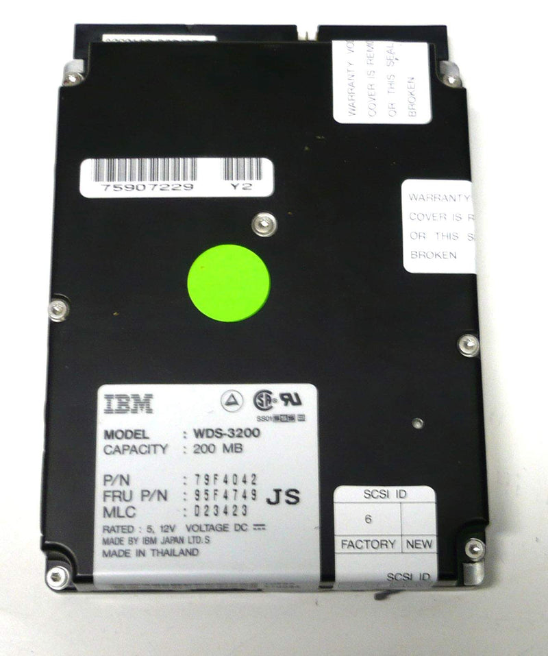Ibm WDS-3200 200mb SCSI 3.5" Hard Drive