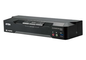 ATEN CM1942 4096 x 2160 4K 2-Port Dual Display Mini-Matrix Boundless KVM Switch.