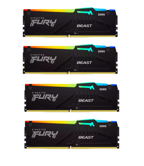 Kingston KF552C40BBAK4-64 64GB Fury Beast RGB DDR5 SDRAM Memory Kit