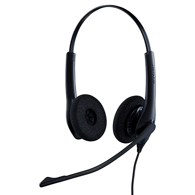 Jabra 1559-0159 BIZ 1500 Duo Stereo 37.4-Inch 1000 - 5000 hertz On-Ear Headset.