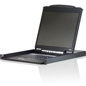 Aten CL1000N 19-Inch LCD Single Rail Slideaway Rack-Mount Console KVM Switch