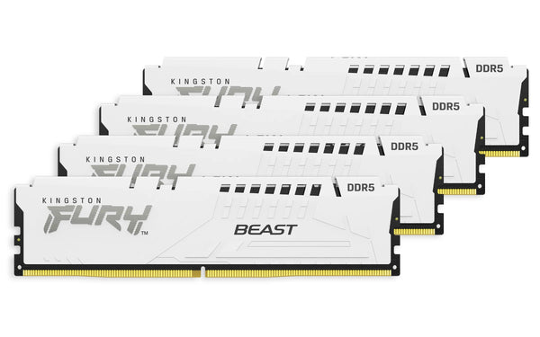 Kingston KF552C40BWK4-128 128GB Fury Beast White XMP DDR5 SDRAM Memory Kit