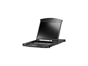 Aten KL1516AIN 19-Inch LCD 16-Ports Dual Rail CAT5 Rack Mount Console KVM Switch