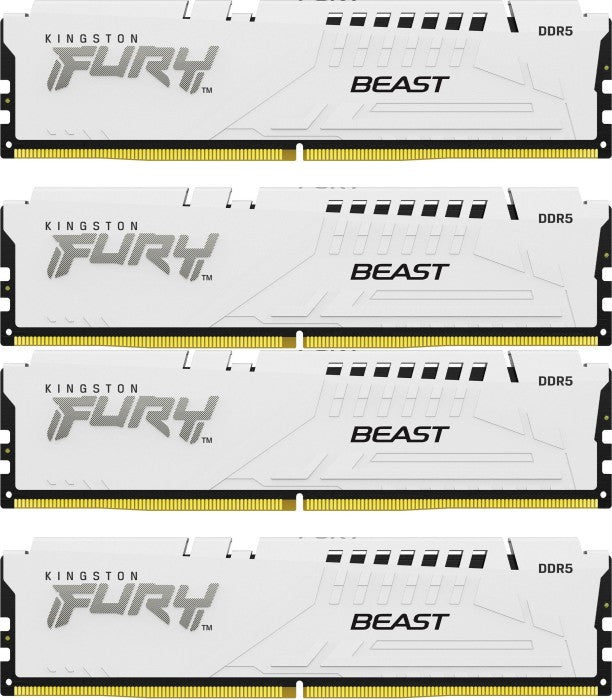 Kingston KF556C40BWK4-128 128GB Fury Beast White XMP DDR5 SDRAM Memory Kit