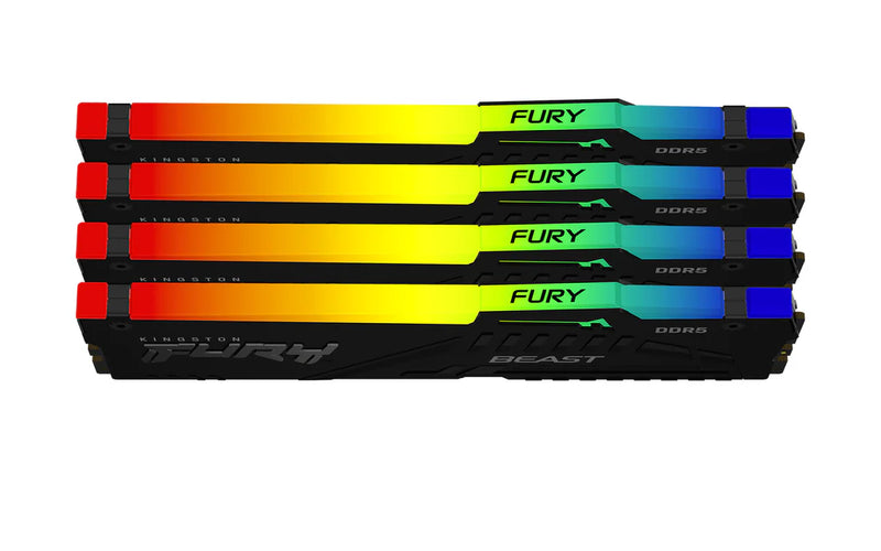 Kingston KF552C40BBAK4-128 128GB Fury Beast RGB DDR5 SDRAM Memory Kit