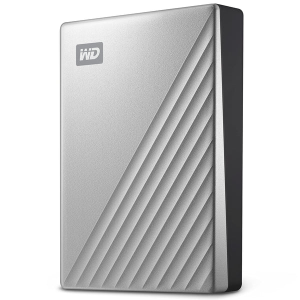 Western Digital WDBFTM0040BSL-WESN My Passport Ultra Silver 4TB USB-3 Portable Hard Drive.