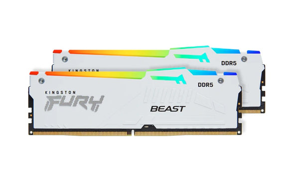 Kingston KF556C36BWEAK2-64 64GB Fury Beast White RGB EXPO DDR5 SDRAM Memory Kit
