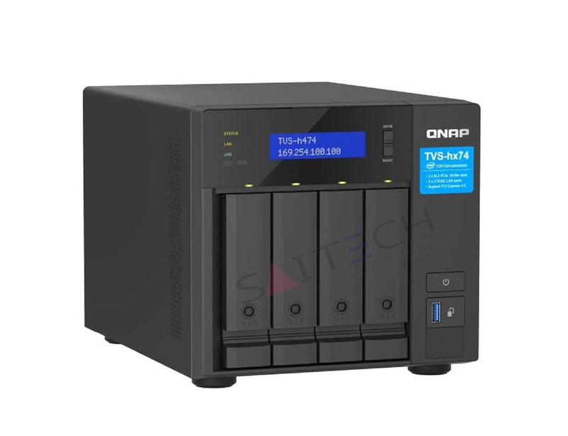 Qnap Tvs-H474-Pt-8G-Us 2-Core 3.70Ghz Nas Storage System Network Storages