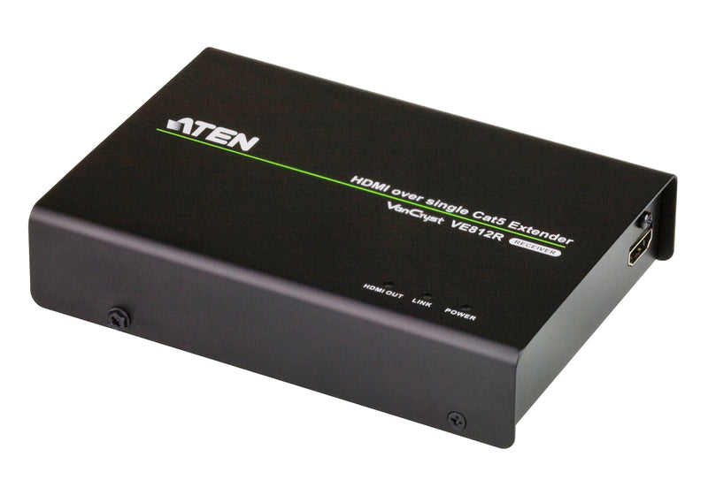 ATEN VE812R 4096 x 2160 4K 1-Ports HDMI Over Single Cat 5e Receiver.