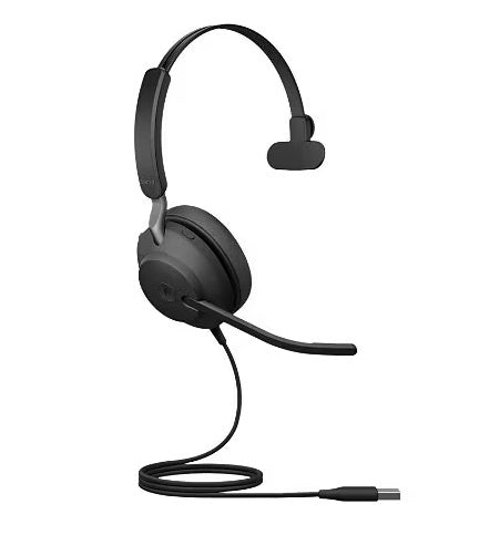 Jabra 24189-899-999 Evolve-2 40 Se Ms Mono 1.6-Inch On-Ear Usb-A Wired Headset Headphone