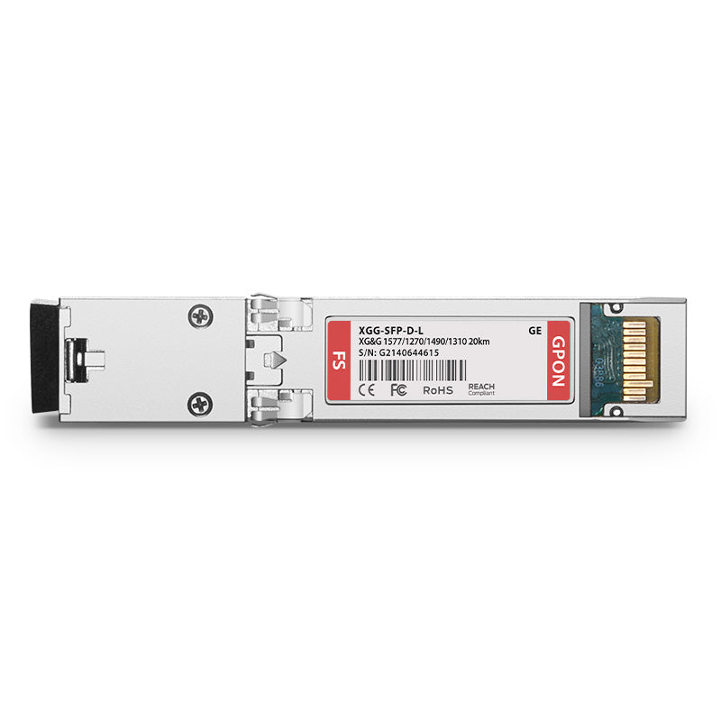 FS XGG-SFP-D-L 20km 1490nm DOM Simplex SC/UPC SMF SFP+ Optical Transceiver Module.