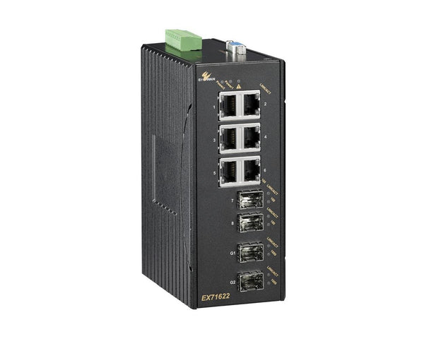 Etherwan Ex71622-Bab 10-Ports 100/10Tx Fiber Managed Ethernet Switch