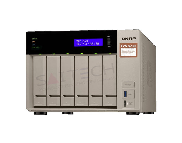 Qnap Tvs-673E-4G-Us 4-Core 2.10Ghz Nas/Iscsi Ip-San Storage System Network Storages