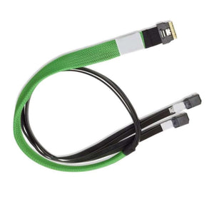 Broadcom 05-60001-00 SFF-8654 to 2xSFF-8612 1m SAS Data Transfer cable