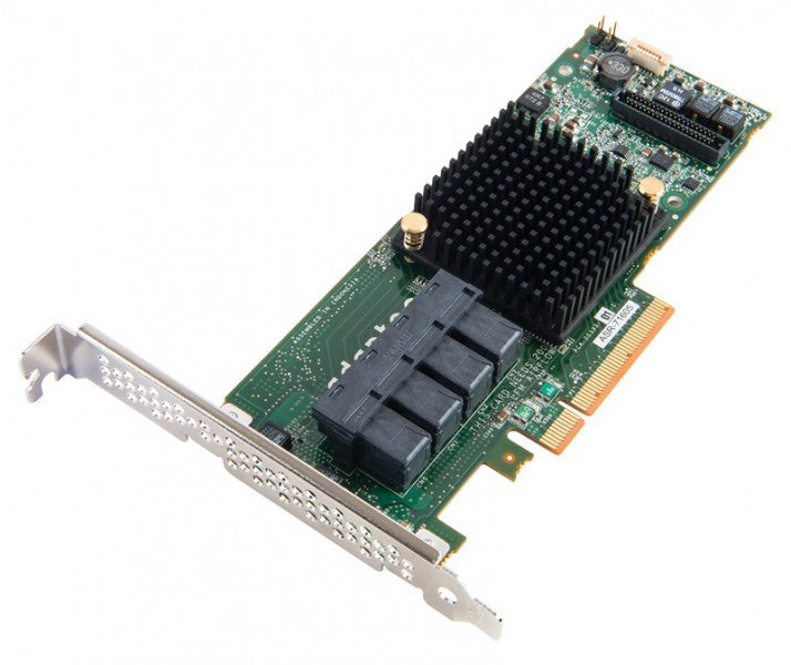 Adaptec 2274400-R Quad-Port Single PCI-Express 3.0 x8 Low Profile Plug-in SAS RAID Controller Card