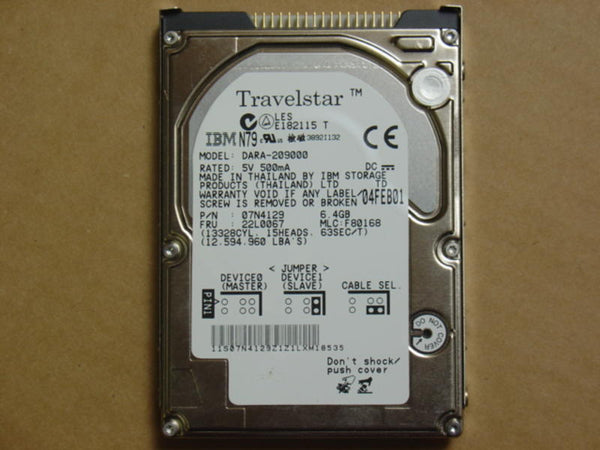 IBM Travelstar 6.4GB 4200 RPM 9.5MM Ultra DMA/ATA-66 IDE/EIDE