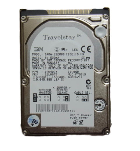 IBM Travelstar 10.0GB 4200 RPM 9.5MM Ultra DMA/ATA-66 IDE/EIDE